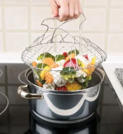 Grytinsats - multifunktionell korg för ångkokning, stekning, avrinning
