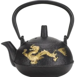 Guld Dragon Iron Tekanna - 0,3L kapacitet, japansk stil, skrivbordsdekoration