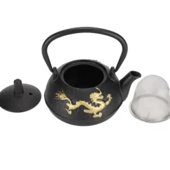 Guld Dragon Iron Tekanna - 0,3L kapacitet, japansk stil, skrivbordsdekoration