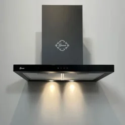 Köksfläktar-GURARI GCH 462 BL 6 Prime + kolfilter, köksfläkt 60 cm / 1000 m³/h / köksfläkt i svart + kolfilter
