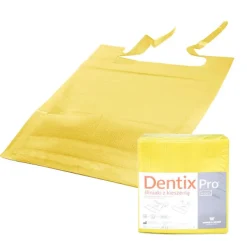 Haklapp med ficka 39 cm x 48 cm gul foliefodrad 54 g DentixPro 50 st