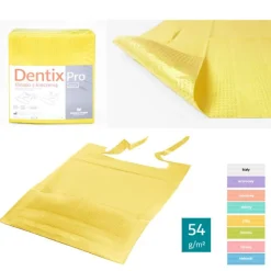 Haklapp med ficka 39 cm x 48 cm gul foliefodrad 54 g DentixPro 50 st