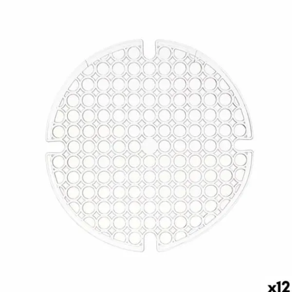 Halkfri matta Kinvara Transparent Plast 29 x 0,1 x 29 cm Diskho (12 antal)