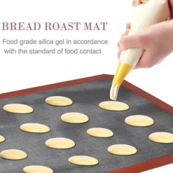 Bakning-Halkfri mikroperforerad ugnsmatta Silikon Kex Bakmatta Macarons Pizzakaka Bakplåtsmatta Ugn Mikrovågsugn Bakform Verktyg