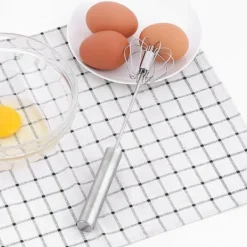 Halvautomatisk äggvisp i rostfritt stål Mixer Mixer Mjölkskummare Köksredskap (K3328#B (M))