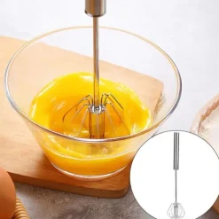Halvautomatisk äggvisp i rostfritt stål Mixer Mixer Mjölkskummare Köksredskap (K3328#B (M))