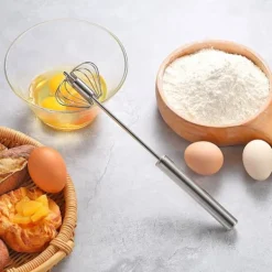Halvautomatisk äggvisp i rostfritt stål Mixer Mixer Mjölkskummare Köksredskap (K3328#A (S))