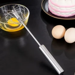 Halvautomatisk handvisp i rostfritt stål för smidig vispning