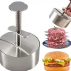 Pressar-Hamburgarpress i rostfritt stål 304 – justerbar och hållbar köttpress , non-stick form för perfekta hamburgare