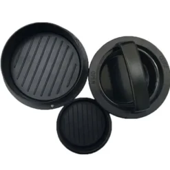 Pressar-Hamburgerpress - KONVINIT - 3 i 1 - Avtagbar - Lätt att använda - Svart