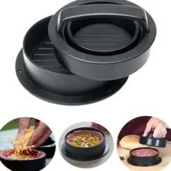 Hamburgerpress - KONVINIT - 3 i 1 - Avtagbar - Lätt att använda - Svart