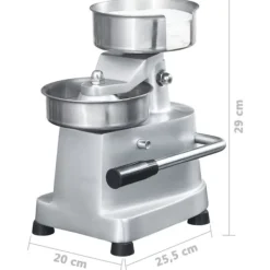 Hamburgerpress i aluminium med 500 pappersark | Diameter: 13 cm | Perfekt för professionell användning