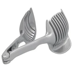 Handhållen Lökskärare Bekväm Rostfri Stål Hållbar Multifunktionell Citronhållare för Köksrestauranger