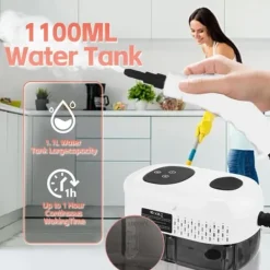 Handhållen Ångtvätt 2500W – 6 Ångnivåer, 3.0 BAR Tryck, 1100ml Vattentank för Djuprengöring i Hemmet