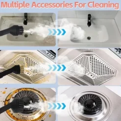 Handhållen Ångtvätt 2500W – 6 Ångnivåer, 3.0 BAR Tryck, 1100ml Vattentank för Djuprengöring i Hemmet