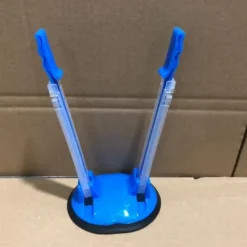 Hands-Free Baggy Rack Clip - Adjustable Kitchen Food Storage Bag Opener (Blue)