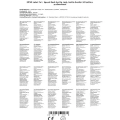 Hastighet Rack för 10 flaskor med professionell flaskhållare