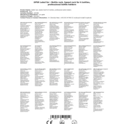 Hastighet rack för 6 flaskor pro flaskhållare