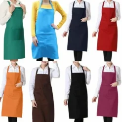 Hem Kök Enkel Snygg Ren Färg Förkläde - Brun