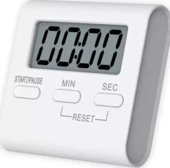 Högljudd digital timer med magnet - För ugn, kök och träning - Lättavläst fyrkantig display