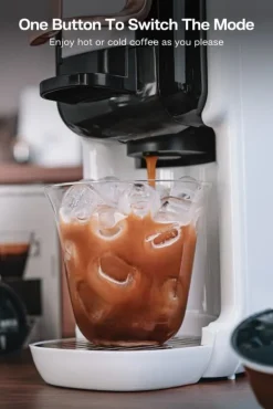 Kaffemaskiner & Espresso-HiBREW 5-i-1 Multi-Capsule kaffemaskin, varm/kall, DG Cappuccino, NES, Liten kapsel, ESE Capsule, Malt kaffe, Flaska, 20 Bar, H2B White