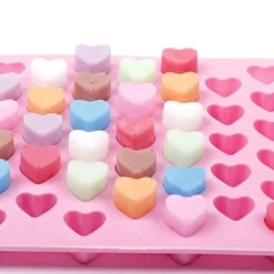 Köksformar-Hjärtformad Silikonform för Is, Choklad och Gelé - 55 Hjärtan