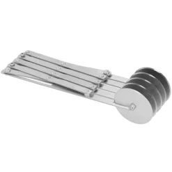 5-hjuls pizzaskärare i rostfritt stål - effektivt verktyg för köksbakning