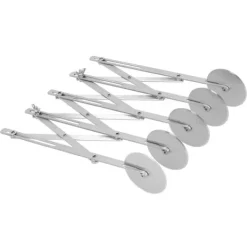 5-hjuls pizzaskärare i rostfritt stål - effektivt verktyg för köksbakning