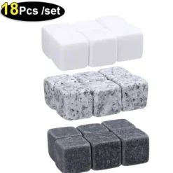 Whiskystenar-HK14041-Återanvändbara whiskystenar. Bärbar vinkylare. issten. Whisky naturstenar. Stångverktyg. mot