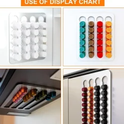 Köksorganiserare-Hållare i Rostfritt Stål för Nespresso-Kapslar