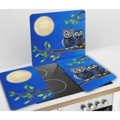 Hällskydd - WENKO - Uggla - Härdat glas - Set om 2 - 30x52 cm