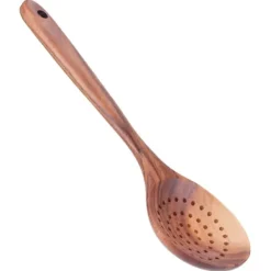 Hålslev Trä Långt Handtag Skimmer Scoop Köksredskap Matlagning Köksredskap