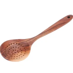 Hålslev Trä Långt Handtag Skimmer Scoop Köksredskap Matlagning Köksredskap