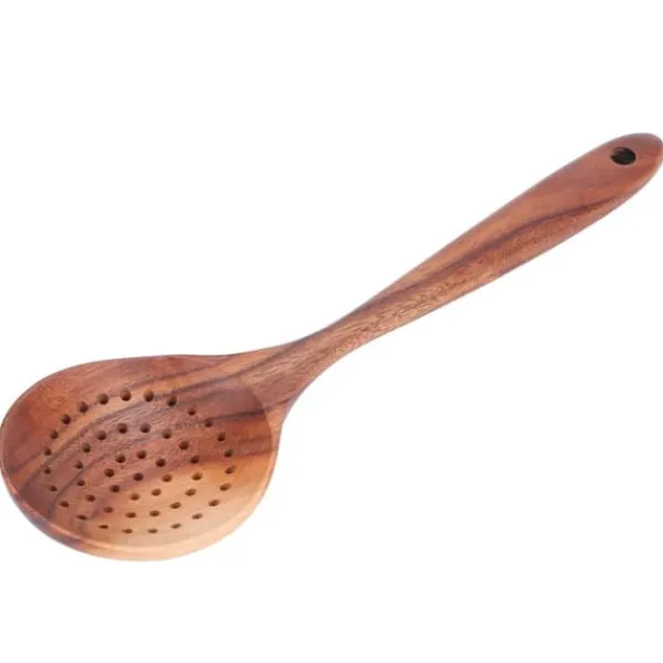Hålslev Trä Långt Handtag Skimmer Scoop Köksredskap Matlagning Köksredskap