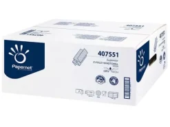 Pappershanddukar-Håndklædeark Papernet Z-fold 2-lag 20.3x24x8 cm Nyfiber - (20 pakker x 130 stk.)