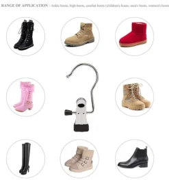 Hängare med klämma Rostfritt stål 10-pack