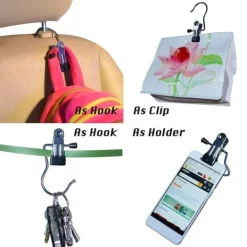 Hängare med klämma Rostfritt stål 10-pack