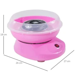 Maskiner För Spunnet Socker-HOMCOM Sockervaddsmaskin - Rosa, Edelstahl & Plast, Kompakt & Lätt, 450-550W, Perfekt för hemmabruk