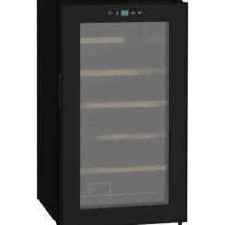 Vinkylar-HOMCOM Vinkylskåp, 65 L Dryckeskyl för 24 Flaskor, Flaskkyl, Vinklimaskåp med Invändig Belysning, 5-20°C, Touch, Svart