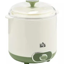 HOMCOM Yoghurtmaskin Vit Plast 1,5L med Sil - Perfekt för Grekisk Yoghurt