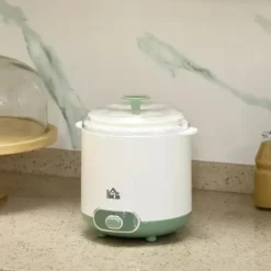 HOMCOM Yoghurtmaskin Vit Plast 1,5L med Sil - Perfekt för Grekisk Yoghurt