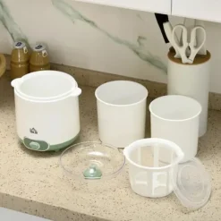 HOMCOM Yoghurtmaskin Vit Plast 1,5L med Sil - Perfekt för Grekisk Yoghurt