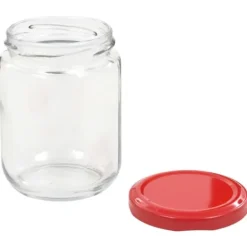 Honungsburkar - Living Syltburkar i glas med röda lock 96 st 230 ml