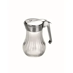 Ibili Honungsdispenser - - Volym 0,25 L - Glasbehållare med lock i plast och rostfritt stål