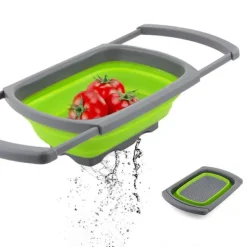 Hopfällbar durkslag silikon för vasken / diskhon