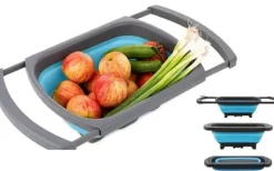 Hopfällbar silikonsil med utdragbara handtag