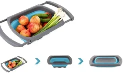 Hopfällbar silikonsil med utdragbara handtag