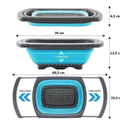 Hopfällbar silikonsil med utdragbara handtag