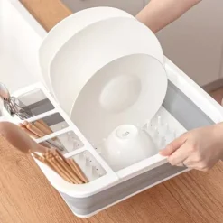 Hopfällbart Diskställ i grått - vitt för camping, hem och resor