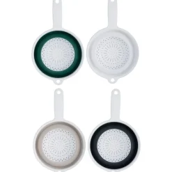 Hopfällbart durkslag i plast med handtag, Ø22,5 cm